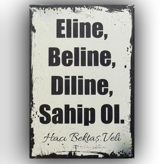 Eline Beline Diline Ahsap Poster