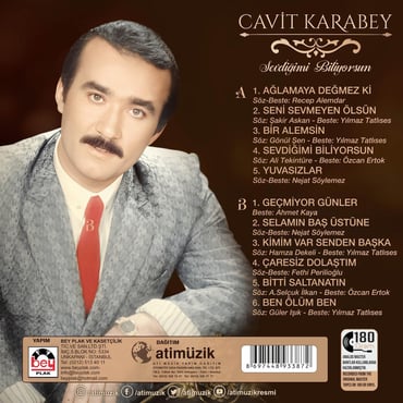 Cavit Karabey - Sevdiğimi Biliyorsun (Plak) LP