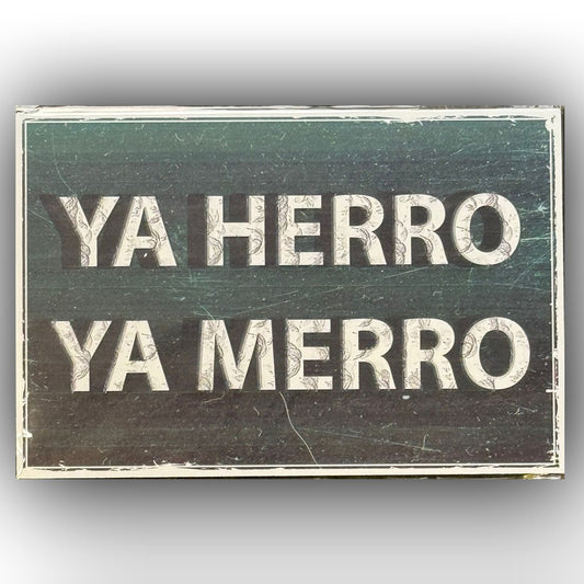 Ya Herro Ya Merro Retro Ahsap Poster