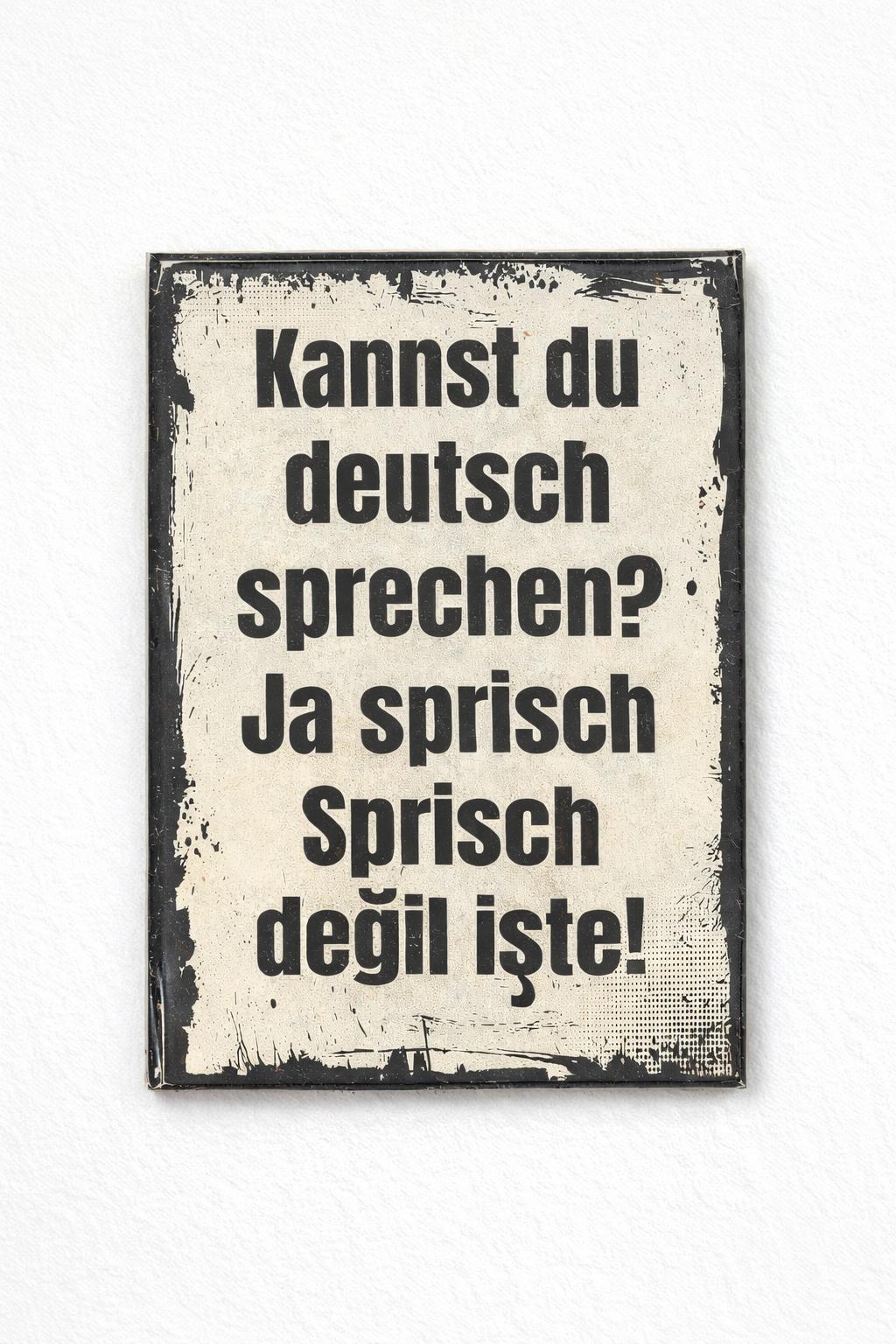 Kannst du deutsch sprechen? Retro Ahsap Poster