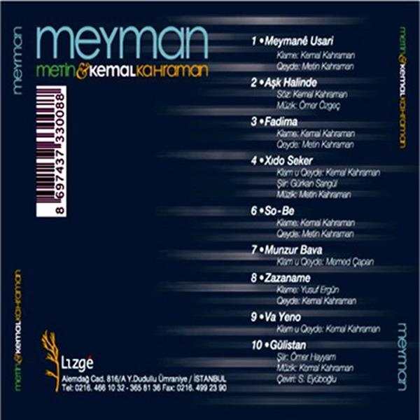 Metin & Kemal Kahraman - Meyman (CD)