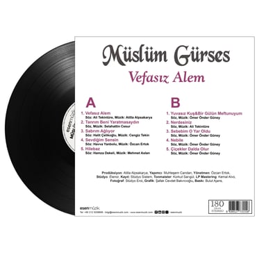 Müslüm Gürses - Vefasız Alem (Plak) Schallplatte