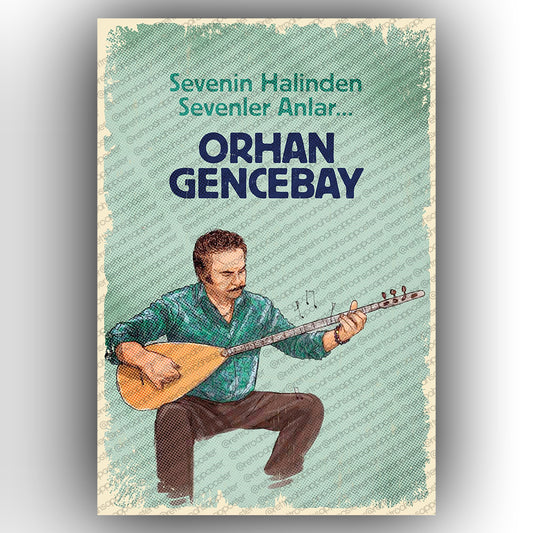 Orhan Gencebay Retro Ahsap Poster