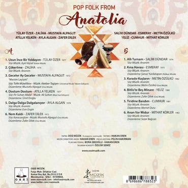 Pop Folk From Anatolia (Renkli Plak) Schallplatte