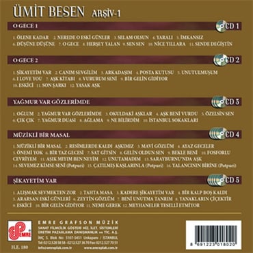 Ümit Besen - Arşiv 1 - (5 CD 61 Şarkı)