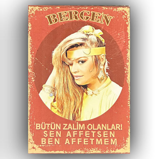 Bergen Zalim Retro Ahsap Poster