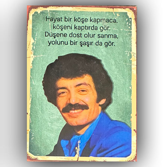 Müslüm Gürses Hayat Retro Ahsap Poster