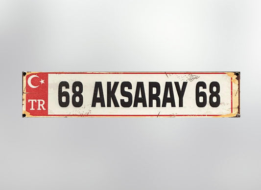 68 Aksaray Plaka / Kennzeichen