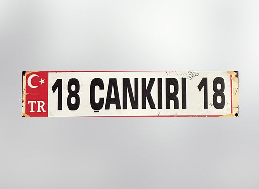 18 Cankiri Plaka / Kennzeichen