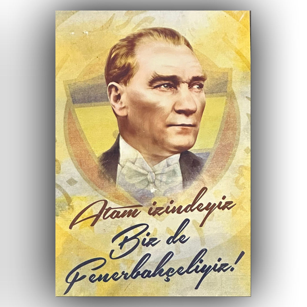 Mustafa Kemal Atatürk Ata Retro Ahsap Poster