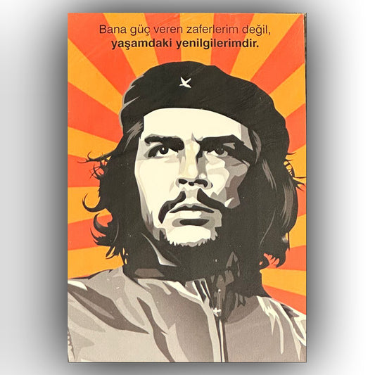 Che Guevara Sözlü Retro Ahsap Poster