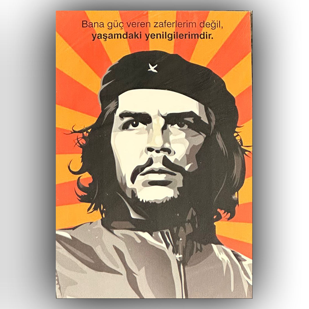 Che Guevara Sözlü Retro Ahsap Posteri