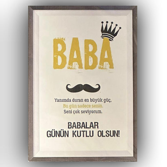 Baba Retro Ahsap Poster