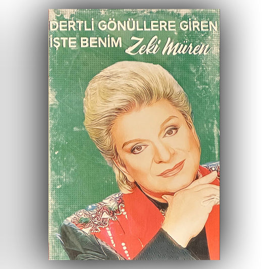 Zeki Müren Retro Ahsap Poster