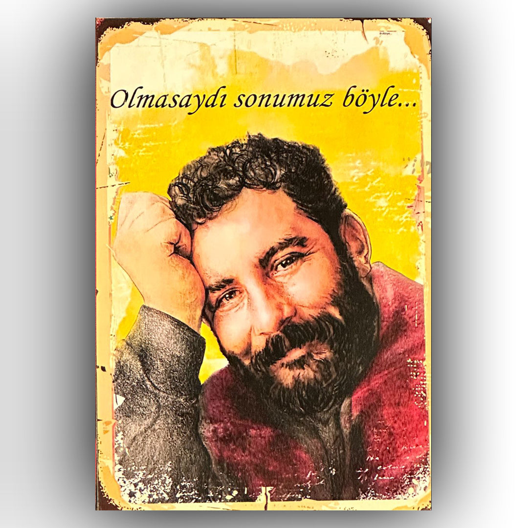 Ahmet Kaya Yüregim Kaniyor Retro Ahsap Poster