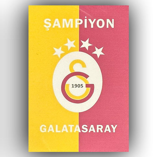 Sampiyon Galatasaray Retro Ahsap Poster