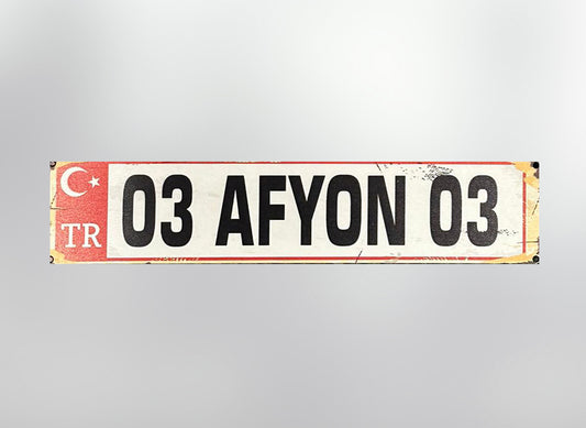 03 Afyon Plaka / Kennzeichen