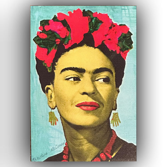Frida Kahlo Retro Ahsap Poster