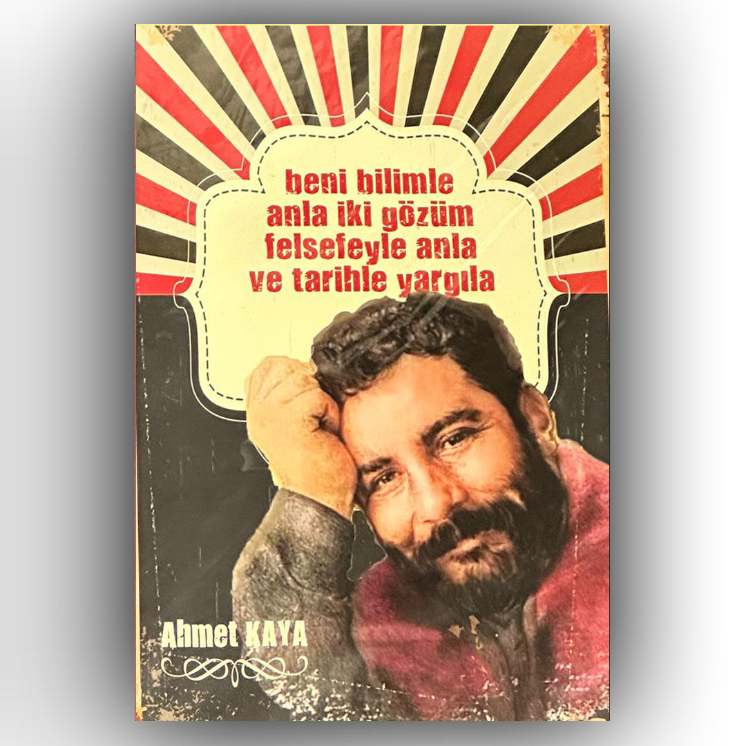 Ahmet Kaya Kum Gibi Retro Ahsap Poster