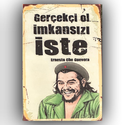 Ernesto Che Guevara Retro Ahsap Poster