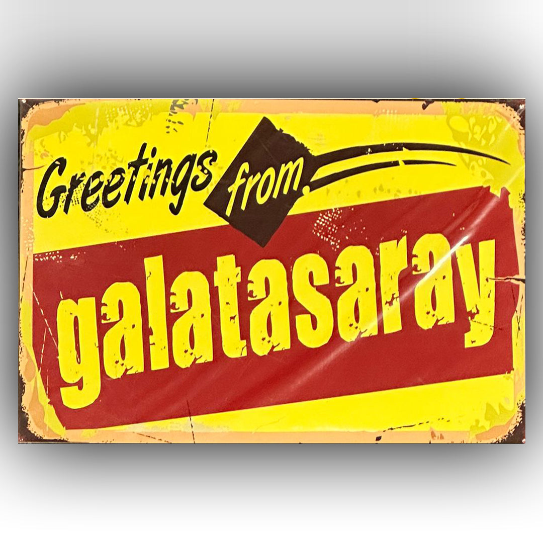 Greetings From Galatasaray Retro Ahsap Poster