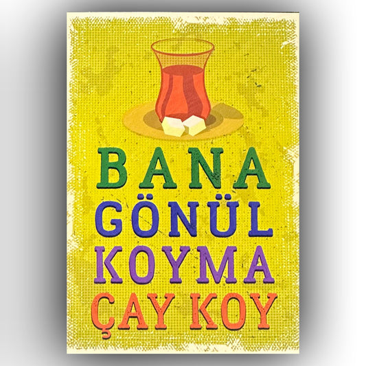 Bana Cay Koy Retro Ahsap Poster