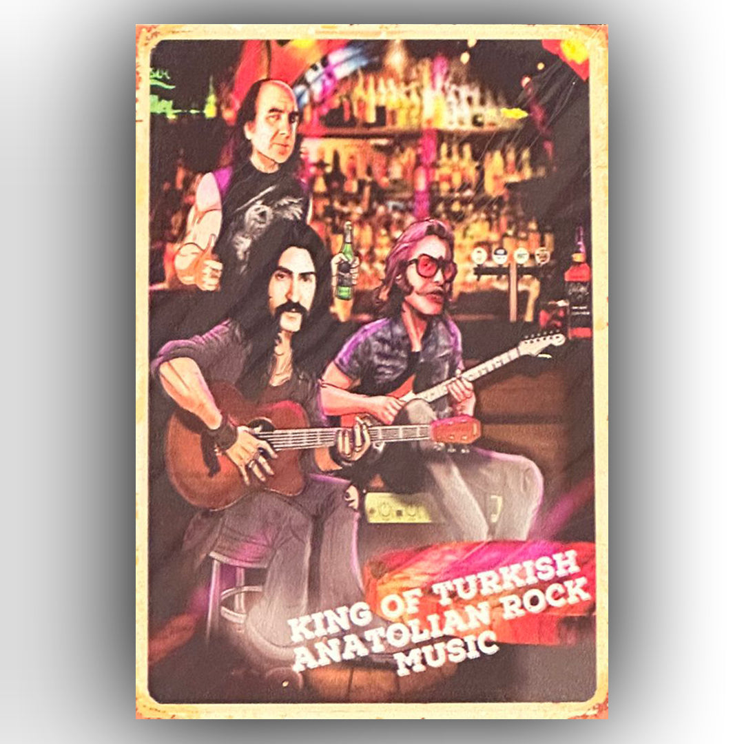 King Of Turkish Rock Music Retro Ahsap Poster