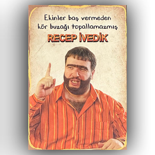 Recep Ivedik Retro Ahsap Poster