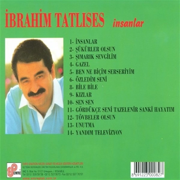 İbrahim Tatlıses - Insanlar (CD)