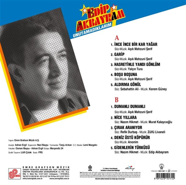 Edip Akbayram - Unutmadiklarim Plak ( Schallplatte )