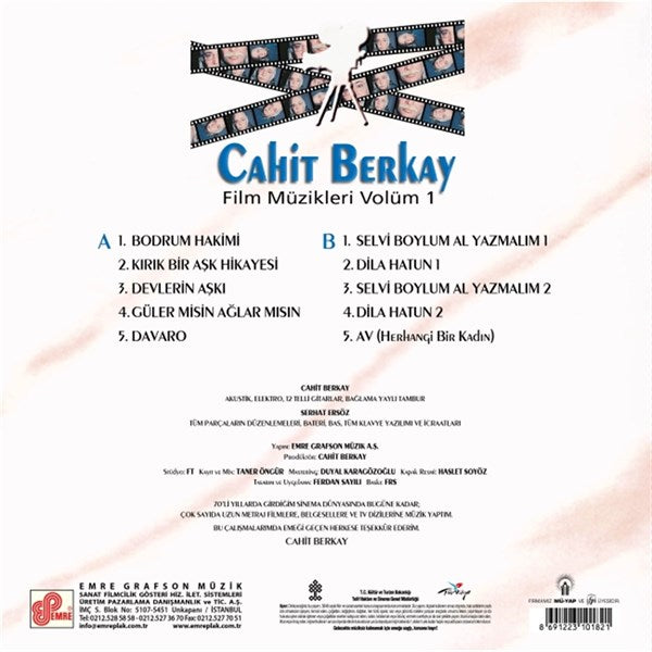 Cahit Berkay - Film Müzikleri Vol.1 Plak ( Schallplatte )