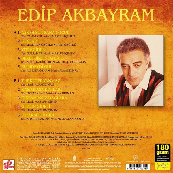 Edip Akbayram - Türküler Yanmaz Plak ( Schallplatte )