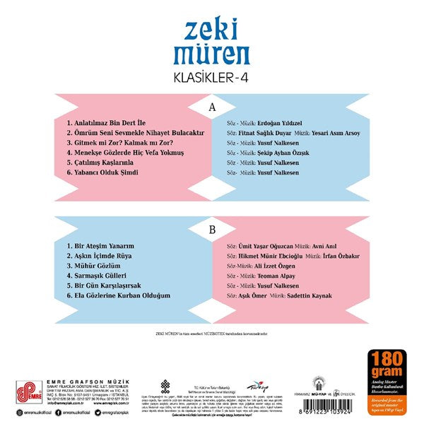 Zeki Müren - Klasikler 4 Plak ( Schallplatte )