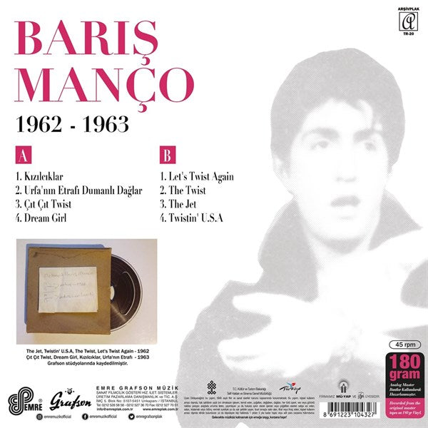 Baris Manco – 1962/1963 Plak ( Schallplatte )