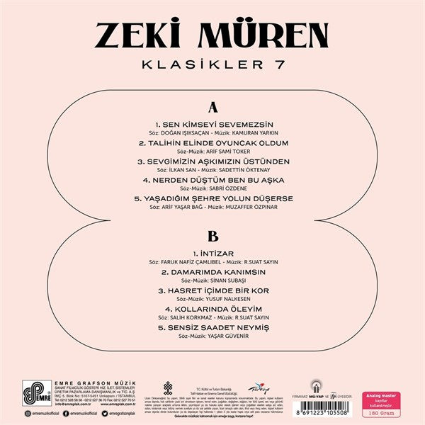 Zeki Müren - Klasikler 7 Plak ( Schallplatte )