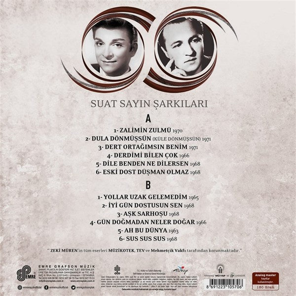 Zeki Müren - Suat Sayin Sarkilari Plak ( Schallplatte )