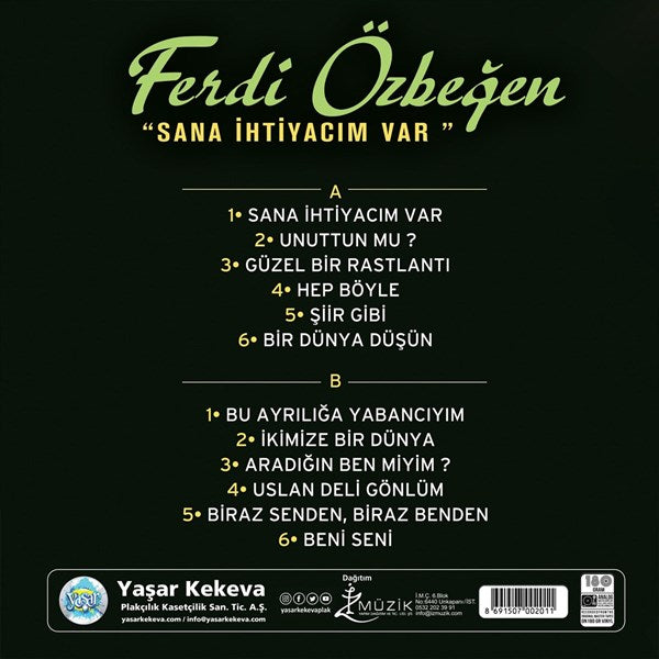 Ferdi Özbegen - Sana Ihtiyacim Var Plak ( Schallplatte )