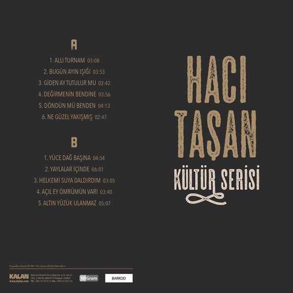 Hacı Taşan - Kültür Serisi Plak ( Schallplatte )