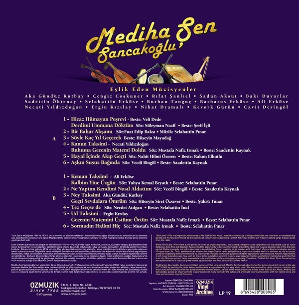 Mediha Sen Sancakoglu - Saheserler Plak ( Schallplatte )