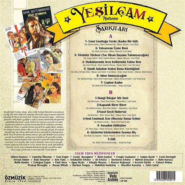 Yesilcam Sarkilari Plak ( Schallplatte )