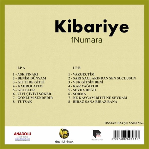 Kibariye - 1 Numara Plak ( Schallplatte )