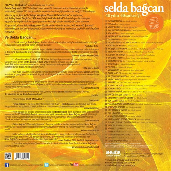 Selda Bagcan - 40 Yilin 40 Sarkisi 2 (2 Plak ( 2Schallplatten )