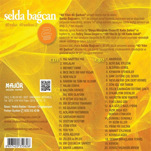 Selda Bağcan - 40 Yılın 40 Şarkısı - 2 ( CD)