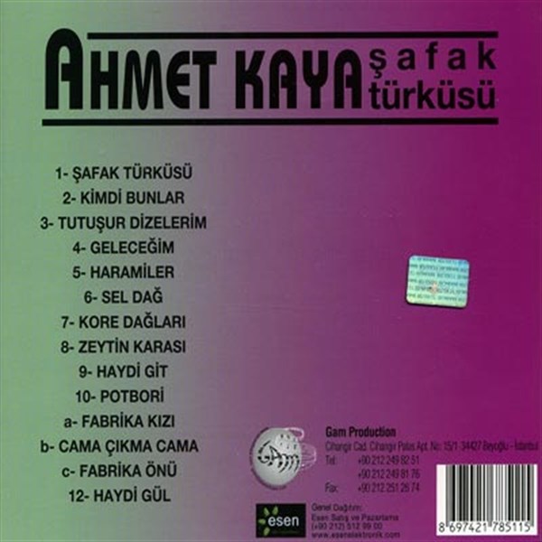 Ahmet Kaya - Şafak Türküsü (CD)