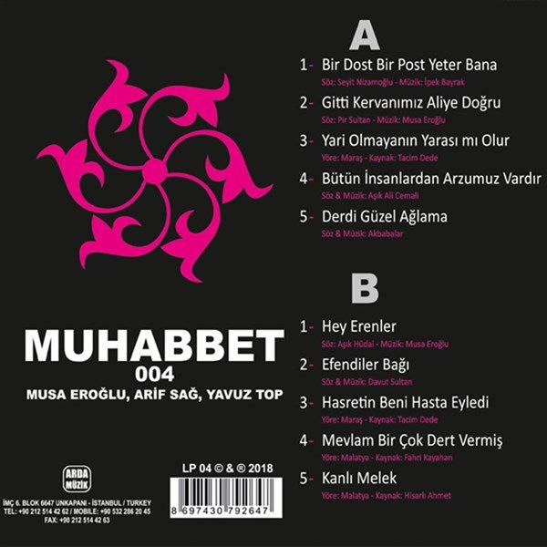 Muhabbet 4 / Musa Eroğlu, Arif Sağ, Yavuz Top Plak ( Schallplatte )