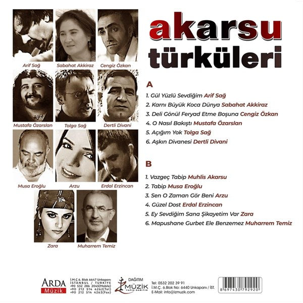 Akarsu Türküleri - Çeşitli Sanatçılar Plak ( Schallplatte )