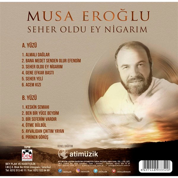 Musa Eroglu - Seher Oldum Ey Nigarim Plak ( Schallplatte )