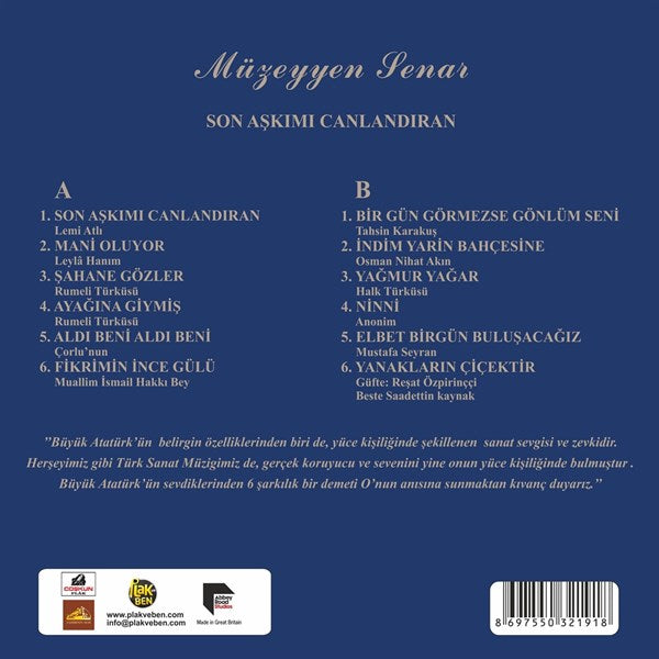 Müzeyyen Senar - Son Askimi Canlandiran Plak ( Schallplatte )