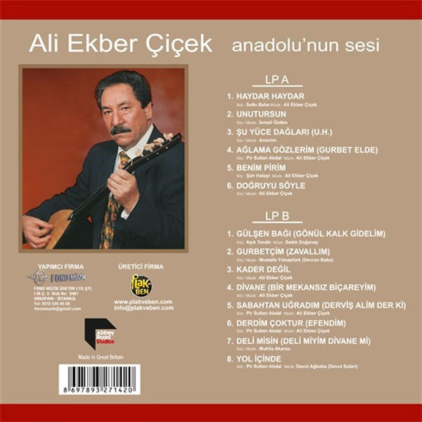 Ali Ekber Çiçek – Anadolu'nun Sesi Plak ( Schallplatte )