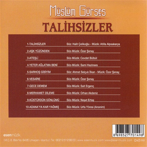 Müslüm Gürses - Talihsizler (CD)